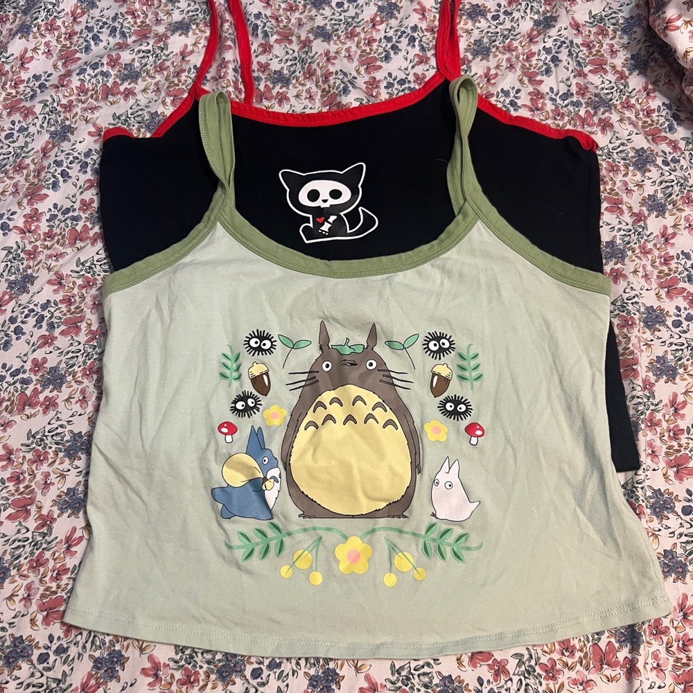 Totoro and skelanimals Tank Tops